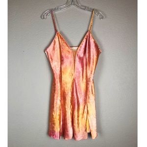 Victoria’s Secret Gold Label Pink Floral Satin Slip Nightgown L